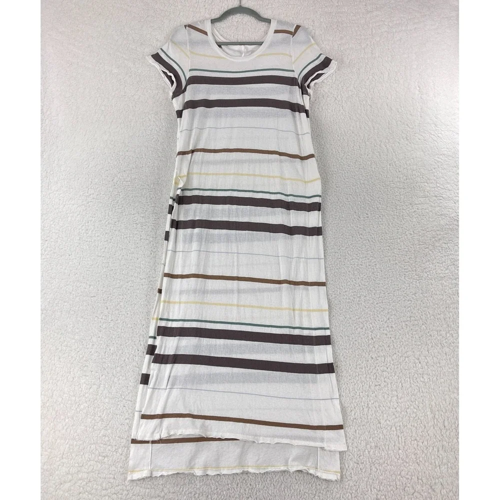 Free People White Too Legit Maxi Side Slit Tunic Dress‎ Womens SS Size Medium